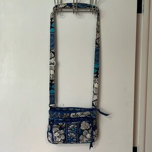 Blue Vera Bradley Bayou Hipster Bag